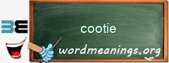 WordMeaning blackboard for cootie